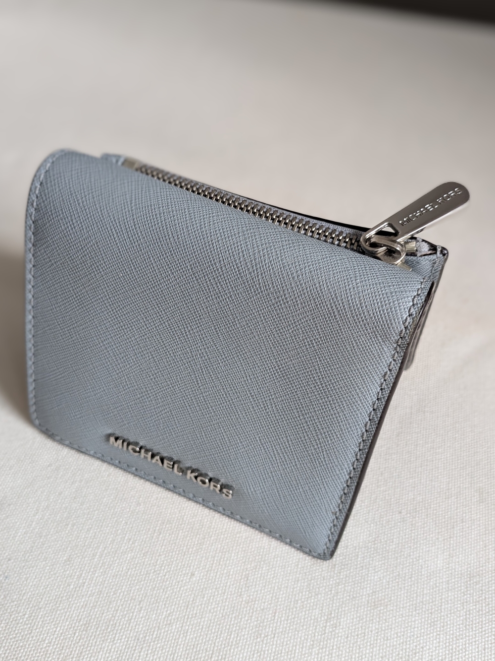 Michael Kors Light Blue Saffiano Leather Wallet